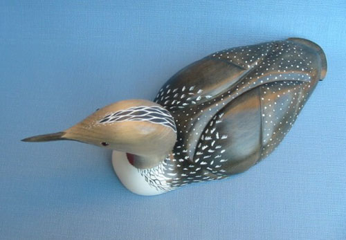 Wood Carving - Handcarved Red Throated Loon Decoy